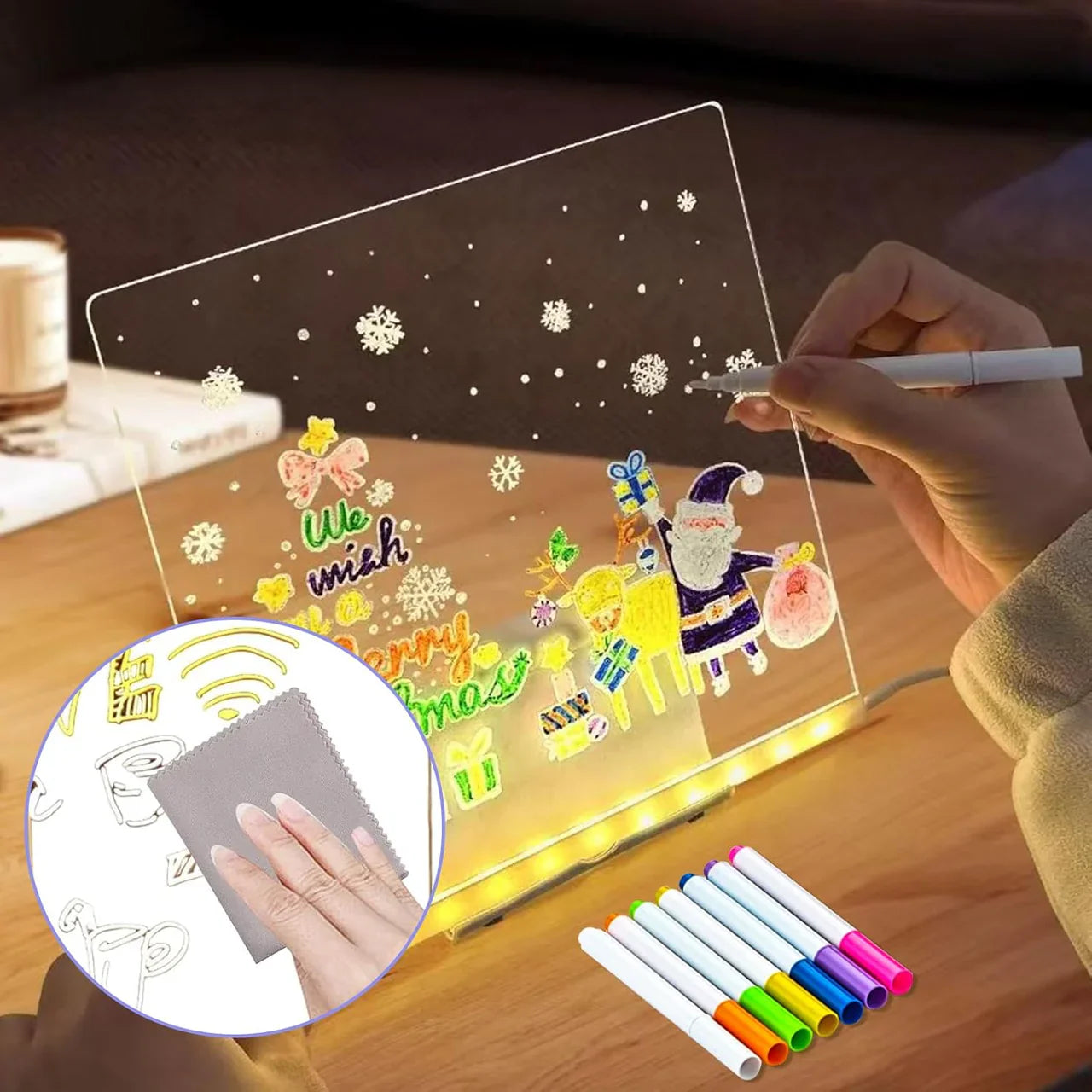 Transform any space with this LED Acrylic Illuminated Magic Board.